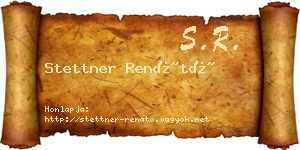 Stettner Renátó névjegykártya
