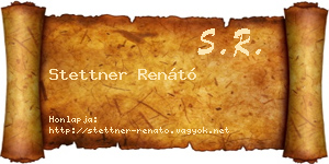 Stettner Renátó névjegykártya